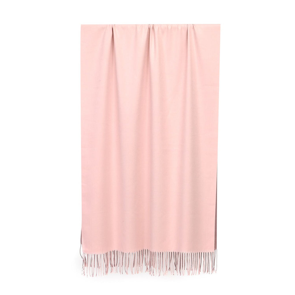 Kaschmir weich Luxuriöser doppelt gewebter Schal mit Fransen, 70 x 200 cm, Lavendel und Rosa