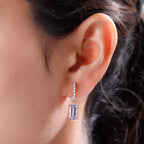 Rosa Amethyst und Zirkon-Ohrringe, 925 Silber rosévergoldet ca. 3,03 ct