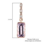 Rosa Amethyst und Zirkon-Ohrringe, 925 Silber rosévergoldet ca. 3,03 ct