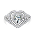 LUSTRO STELLA -Weißer Zirkonia Ring 925 Silber rhodiniert (Größe 21.00)