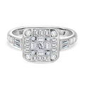 LUSTRO STELLA - Weißer Zirkonia Ring, 925 Silber rhodiniert, (Größe 16.00) ca. 2.03 ct