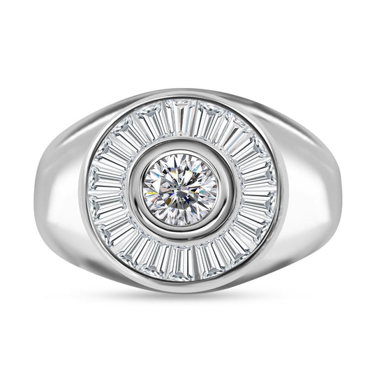 LUSTRO STELLA-Weißer Zirkonia Ring 925 Silber rhodiniert (Größe 17.00)