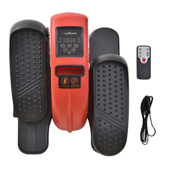SOULSMART - Elektrischer Treppenstepper Heimtrainingsgerät mit 2 Trainingsmodi, Größe: 44.5 x 39 x 24.7cm, rot