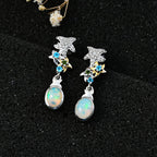 GP Celestial Kollektion - AA Natürlicher, äthiopischer Welo Opal, Neon Apatit Ohrringe Messing Rhodiniert und 750 Gelbgold Vermeil ca. 1.56 ct
