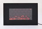 Elektrischer Wandkamin-Heizlüfter, Schwarz - Fernbedienung, 3D-Flammeneffekt, 5 LED-Farben, einstellbare Temperatur, Timer Überhitzungsschutz, langlebiges Metallgehäuse, 66 x 10 x 44 cm