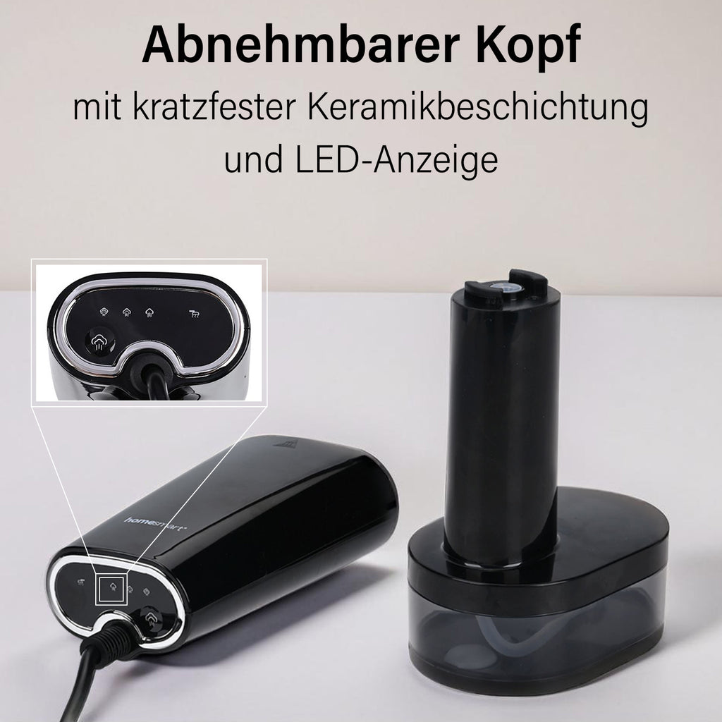 Kompakter Dampfbürste mit 1640 W - leistungsstarker Faltenentferner, 370 ml abnehmbarer Wassertank, schnelle Aufheizzeit