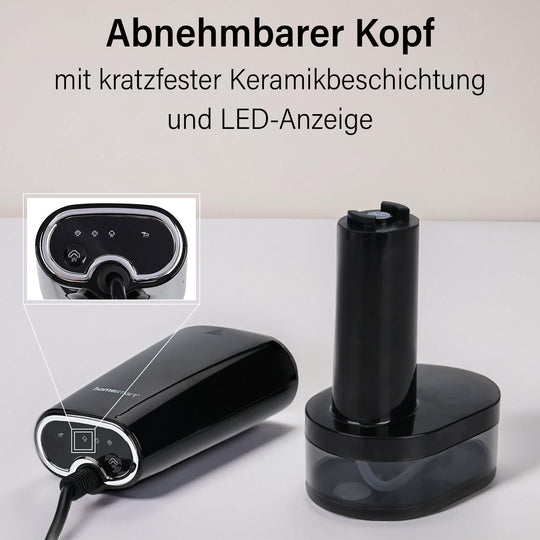 Kompakter Dampfbürste mit 1640 W - leistungsstarker Faltenentferner, 370 ml abnehmbarer Wassertank, schnelle Aufheizzeit