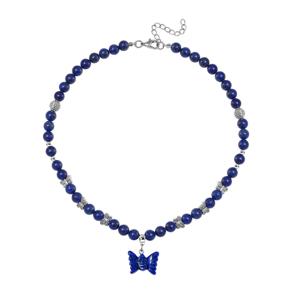 Lapislazuli Schmetterling Halskette ca. 45 cm ca. 235.00 ct