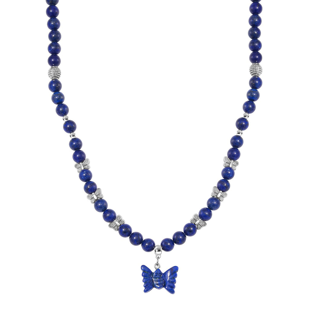 Lapislazuli Schmetterling Halskette ca. 45 cm ca. 235.00 ct