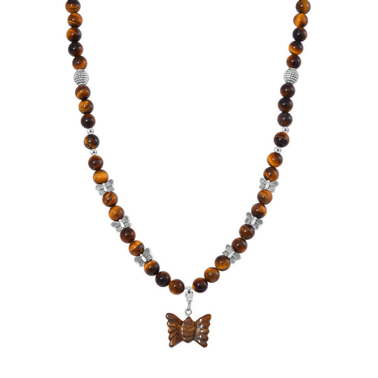 Tigerauge Halskette ca. 45 cm ca. 235,00 ct.