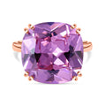 Rosa Zirkonia Ring 925 Silber rosévergoldet (Größe 16.00)