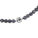 Labradorit Halskette, ca. 50 cm, 925 Silber rhodiniert ca. 215.00 ct