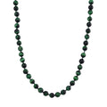 Grüne Tigerauge Halskette ca. 50 cm 925 Silber rhodiniert ca. 208.50 ct