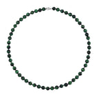 Grüne Tigerauge Halskette ca. 50 cm 925 Silber rhodiniert ca. 208.50 ct
