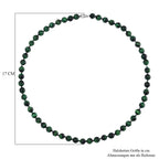 Grüne Tigerauge Halskette ca. 50 cm 925 Silber rhodiniert ca. 208.50 ct