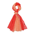 LA MAREY - Schal aus 100% reiner Maulbeerseide, Rot-Orange