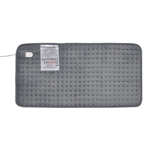 Elektrisches Wärme-Decke- Für Entspannung und Schmerzlinderung, 3 Heizstufen, hypoallergen, waschbar, 2-Stunden-Timer, 2m Kabel, Grau, 84 x 40 cm