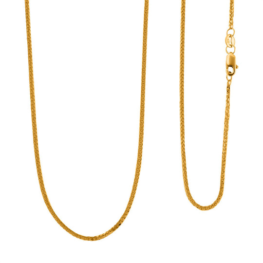 375 Gold Spiga Halskette, ca. 75 cm, ca. 2,00g