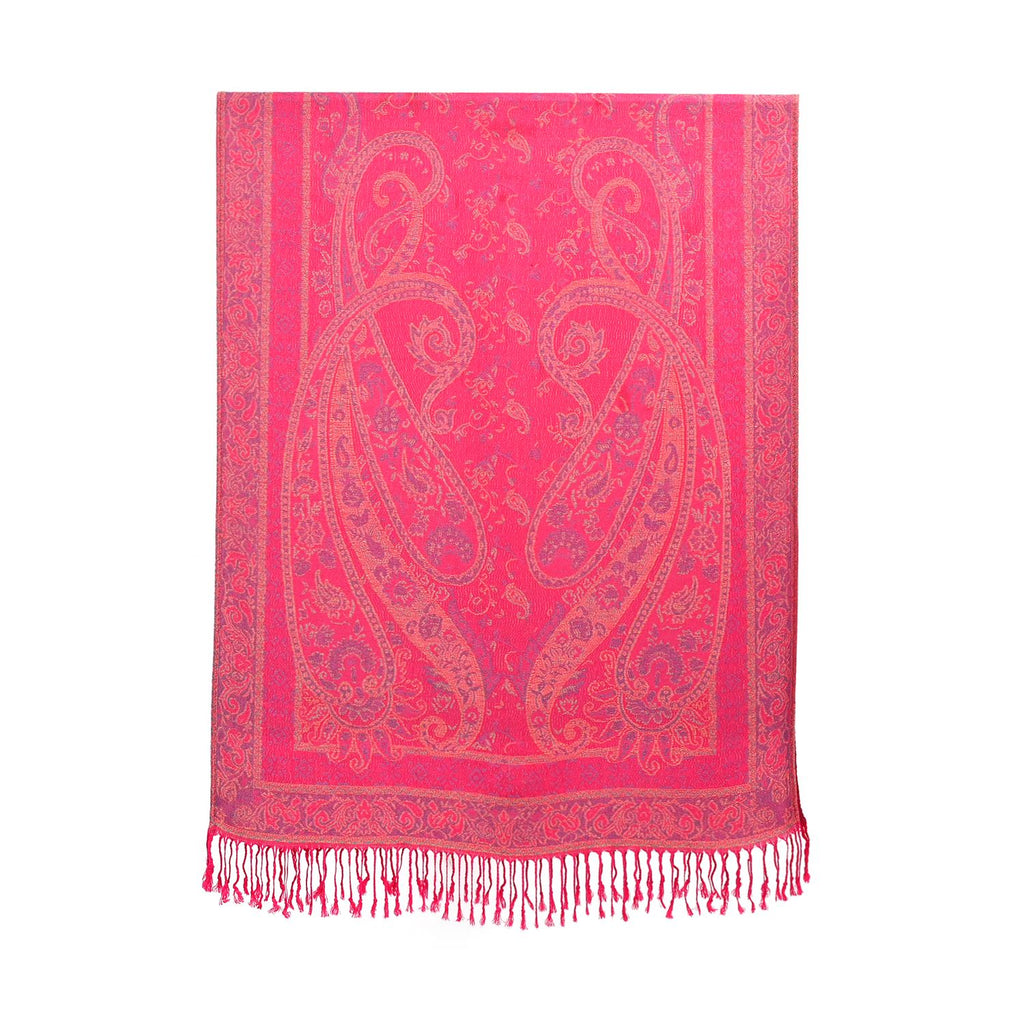 Jacquard Paisley-Schal, 175cm x 70cm, Lila
