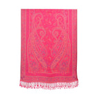 Jacquard Paisley-Schal, 175cm x 70cm, Lila