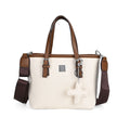 Crossbody Bag mit Designer-Anhänger in Kreuzform, Beige