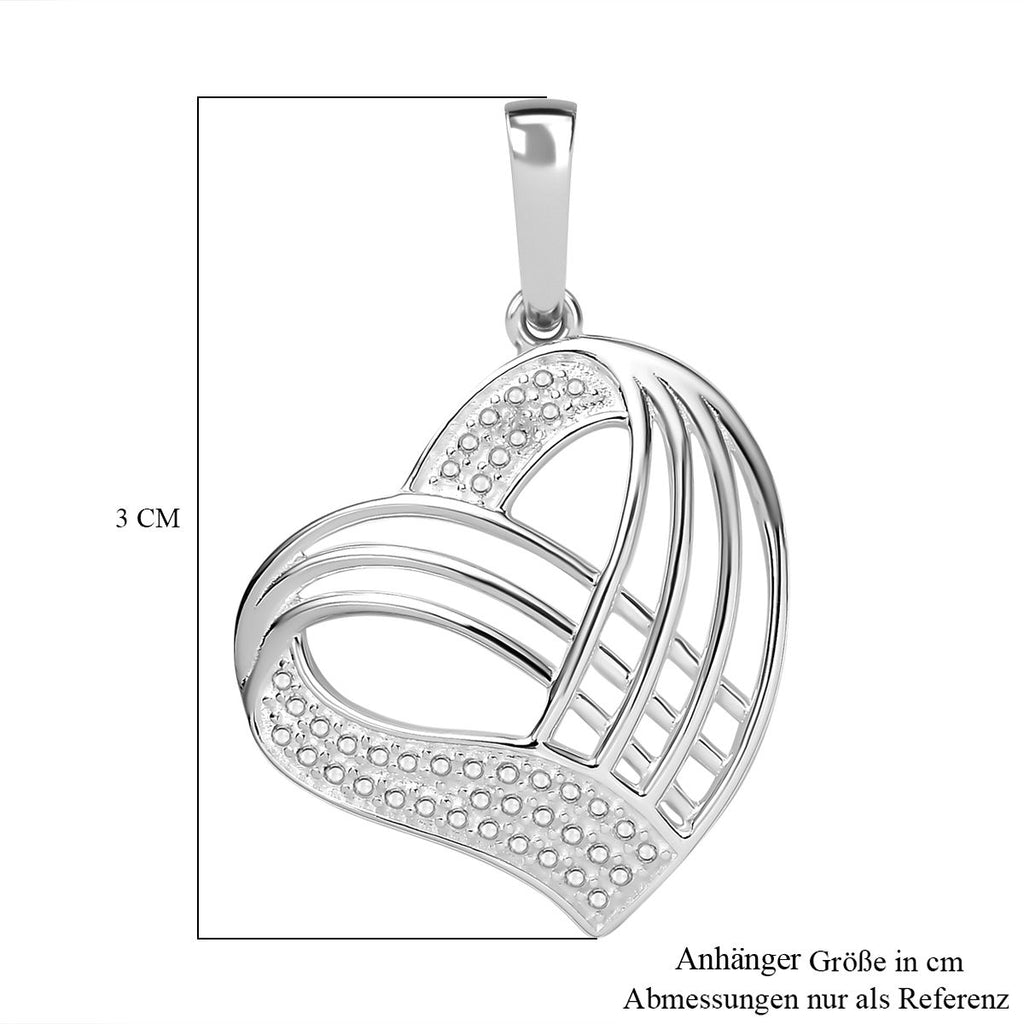 Weißer Diamant Anhänger 925 Silber