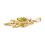 Peridot Anhänger 925 Silber 750 Gelbgold Vermeil ca. 1,27 ct.