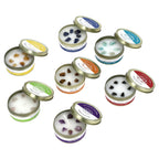 7er Set Chakra Duftkerzen - Mit Edelsteinen, Aromatherapie, Vanille, Jasmin, Rose und Zitronengras, 45 g, 10 Std. Brenndauer