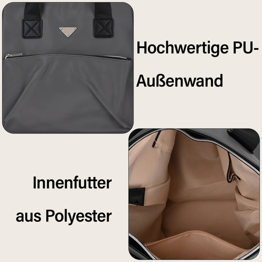 Tote-Crossbody-Tasche - mit verstellbarem Riemen und praktischen Fächern, 33 x 13 x 30 cm, Rot