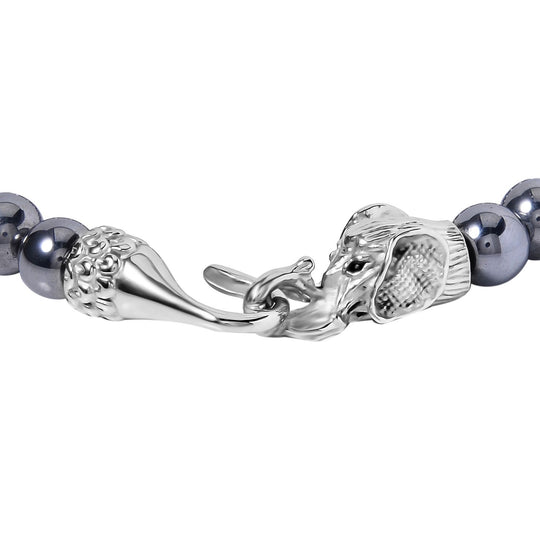 Terahertz Elefanten Armband, ca. 19 cm, 316L Edelstahl Antik-silber-Plattierung ca. 150.00 ct