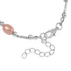 Mehrfarbiges Süßwasser Perle Armband, flexibel, Messing