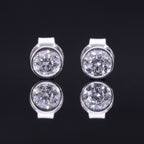 Im Labor gewachsener Diamant VS Ohrringe 925 Silber rhodiniert ca. 0,50 ct.