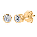 Lab Grown SGL zertifiziert Diamant VS-GH Ohrringe 925 Silber vergoldet ca. 0.50 ct
