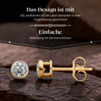 Lab Grown SGL zertifiziert Diamant VS-GH Ohrringe 925 Silber vergoldet ca. 0.50 ct