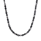 Hämatit Halskette ca. 50 cm Messing platiniert ca. 155.00 ct