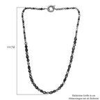 Hämatit Halskette ca. 50 cm Messing platiniert ca. 155.00 ct