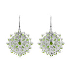 AA Peridot Ohrringe 925 Silber rhodiniert ca. 12.15 ct