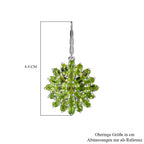 AA Peridot Ohrringe 925 Silber rhodiniert ca. 12.15 ct