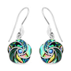 Abalone Muschel Ohrringe 925 Silber