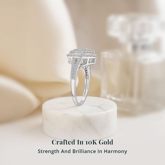 LUXURIANT DIAMOND - Lab Grown Diamant SI-GH Ring 417 Gold Rhodiniert (Größe 17.00) ca. 1,02 ct