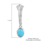 AA Sleeping Beauty Türkis Ohrringe 925 Silber rhodiniert ca. 1,48 ct.