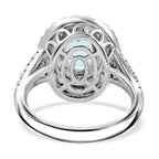 CHAIRMAN VAULT COLLECTION - AAAA Paraiba Turmalin, Weißer Diamant AGI zertifiziert Ring, zertifiziert und geprüft, 950 Platin (Größe 17.00) ca. 2.75 ct