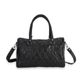 Stylische Vielseitige Reisetasche aus echtem Leder, Hochwertiges, langlebiges Material mit glänzender Optik, 30 x 14 x 20 cm, Schwarz