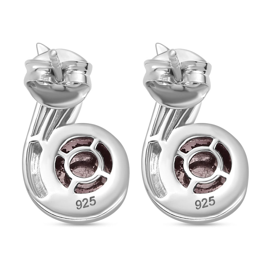 Flamingo Mondstein Ohrringe 925 Silber rhodiniert ca. 3.11 ct