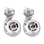 Flamingo Mondstein Ohrringe 925 Silber rhodiniert ca. 3.11 ct