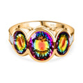 Nebula Quarz Ring, 925 Silber 750 Gelbgold Vermeil (Größe 19.00) ca. 6.15 ct