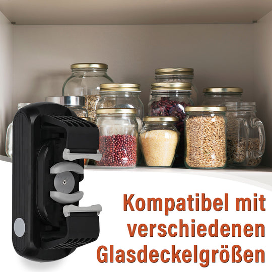 Elektrischer Glasöffner - Kompatibel mit verschiedenen Deckeln, 17 x 6,6 x 10,5 cm, Rot