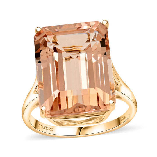 LUXORO AAA Morganit AGI zertifiziert Ring 585 Gold (Größe 16.50) ca. 10.50 ct