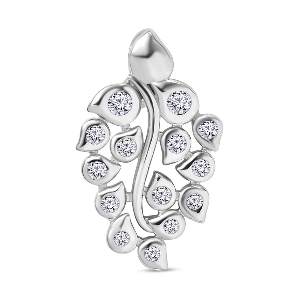 Moissanit Anhänger 925 Silber rhodiniert ca. 0.41 ct