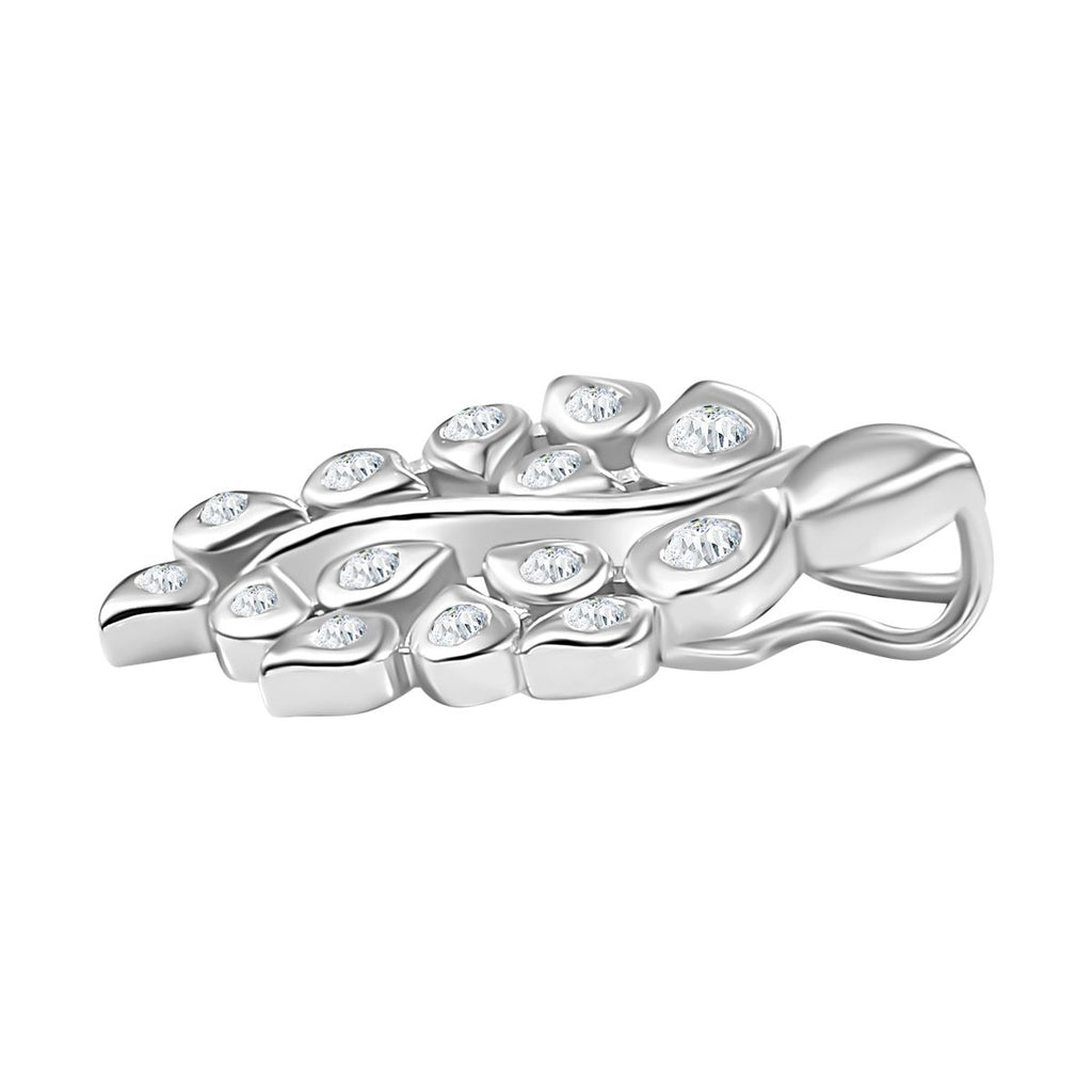 Moissanit Anhänger 925 Silber rhodiniert ca. 0.41 ct